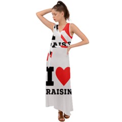 I Love Raisin  V-neck Chiffon Maxi Dress by ilovewhateva