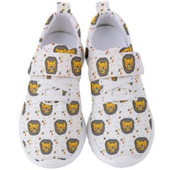 Lion Heads Pattern Design Doodle Women s Velcro Strap Shoes by Mog4mog4