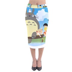 My Neighbor Totoro Totoro Velvet Midi Pencil Skirt by Mog4mog4