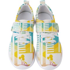 Silhouette Cityscape Building Icon Color City Men s Velcro Strap Shoes by Mog4mog4