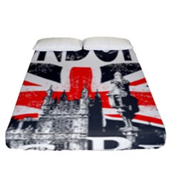 Big Ben City Of London Fitted Sheet (queen Size) by Mog4mog4