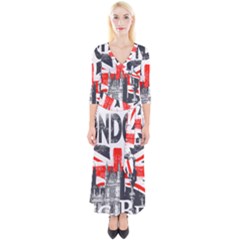 Big Ben City Of London Quarter Sleeve Wrap Maxi Dress by Mog4mog4