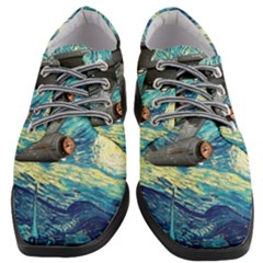 Star Starship The Starry Night Van Gogh Women Heeled Oxford Shoes by Mog4mog4