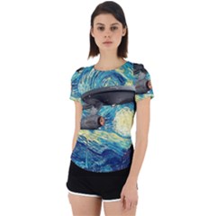 Star Starship The Starry Night Van Gogh Back Cut Out Sport Tee by Mog4mog4