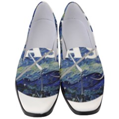 Vincent Van Gogh Starry Night Art Painting Planet Galaxy Women s Classic Loafer Heels by Mog4mog4