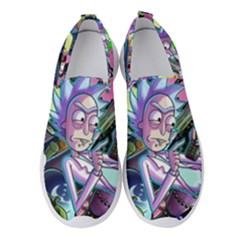 Cartoon Parody Time Travel Ultra Pattern Women s Slip On Sneakers by Mog4mog4