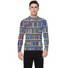 Bookshelf Men s Long Sleeve Rash Guard by Mog4mog4