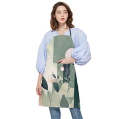 Spring Floral Plants Foliage Minimal Minimalist Pocket Apron by Mog4mog4