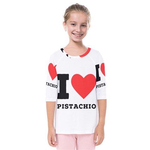 I Love Pistachio Kids  Quarter Sleeve Raglan Tee by ilovewhateva