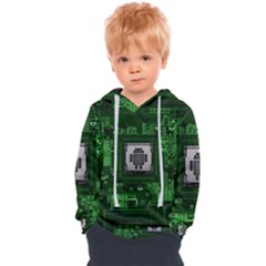 Technology Computer Chip Electronics Industry Circuit Board Kids  Overhead Hoodie by Bakwanart