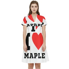 I Love Maple Short Sleeve Waist Detail Dress by ilovewhateva