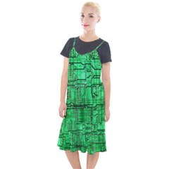 Green Circuit Board Computer Camis Fishtail Dress by Bakwanart