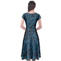 Position Of The Constellations Illustration Star Blue Cap Sleeve Wrap Front Dress View2