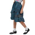 Position Of The Constellations Illustration Star Blue Kids  Ruffle Flared Wrap Midi Skirt View2