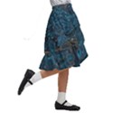 Position Of The Constellations Illustration Star Blue Kids  Ruffle Flared Wrap Midi Skirt View3