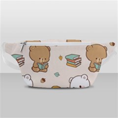 Bear Cartoon Background Pattern Seamless Animal Waist Bag  by 99art