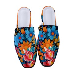 Flowers Bloom Spring Colorful Artwork Decoration Women s Classic Backless Heels by 99art