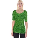 Green Grass Texture Summer Wide Neckline Tee View1