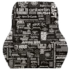 Music Pattern Black White Car Seat Back Cushion  by 99art