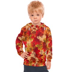 Wallpaper Background Autumn Fall Kids  Hooded Pullover by Vaneshart