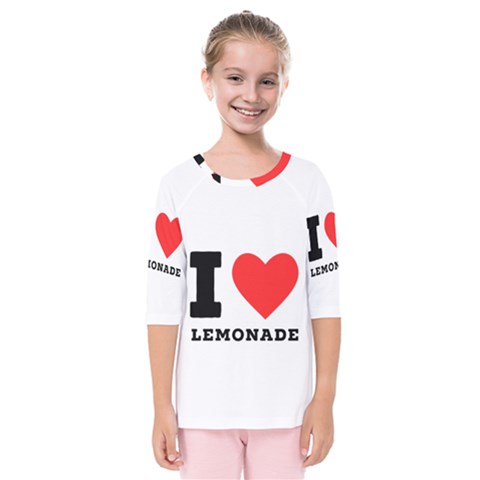 I Love Lemonade Kids  Quarter Sleeve Raglan Tee by ilovewhateva