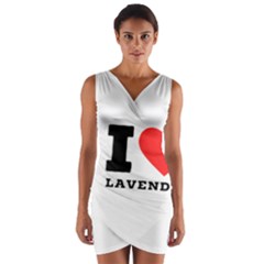 I Love Lavender Wrap Front Bodycon Dress by ilovewhateva