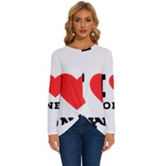 I Love Honey Long Sleeve Crew Neck Pullover Top by ilovewhateva