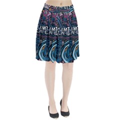 Graffiti Art Psychedelic Art Graphic Design Modern Art Pleated Skirt by 99art