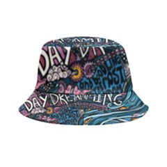 Graffiti Art Psychedelic Art Graphic Design Modern Art Inside Out Bucket Hat by 99art