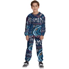 Graffiti Art Psychedelic Art Graphic Design Modern Art Kids  Sweatshirt Set by 99art