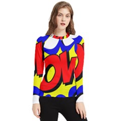 Pow Comic Comic Book Fight Women s Long Sleeve Rash Guard by 99art