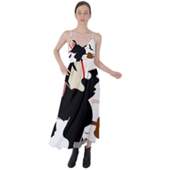 Bat Broom Broomstick Tie Back Maxi Dress by 99art