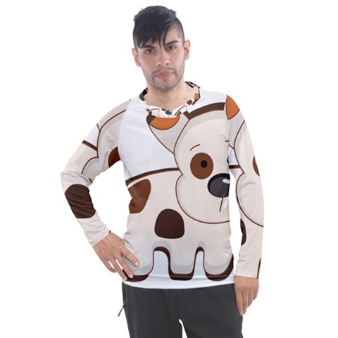 Animation-dog-cute-cartoon-drawing Men s Pique Long Sleeve Tee by 99art