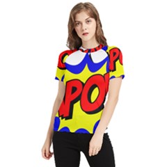 Kapow-comic-comic-book-fight Women s Short Sleeve Rash Guard by 99art