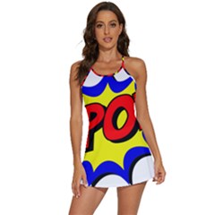 Kapow-comic-comic-book-fight 2-in-1 Flare Activity Dress by 99art