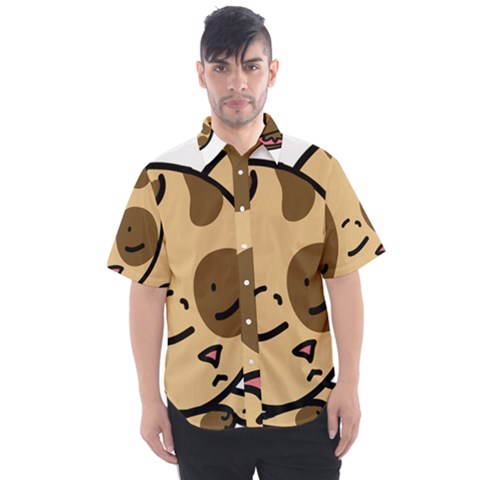 Cat-cartoon-pet-kitten-character Men s Short Sleeve Shirt by 99art