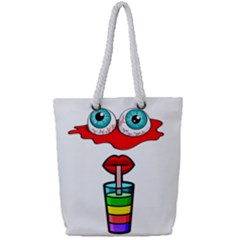 Animation-eyes-cartoon-cute-comic Full Print Rope Handle Tote (small) by 99art