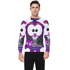 Bird-music-animation-animal Men s Long Sleeve Rash Guard by 99art