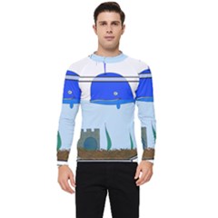 Wal-fish-small-world-lake-sea Men s Long Sleeve Rash Guard by 99art