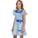 Wal-fish-small-world-lake-sea Kids  Winged Sleeve Dress View2