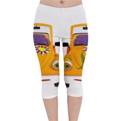 Car-transportation-cartoon-comic Velvet Capri Leggings  by 99art