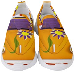 Car-transportation-cartoon-comic Kids  Slip On Sneakers by 99art