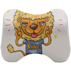 Animation-lion-animals-king-cool Head Support Cushion by 99art