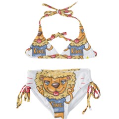 Animation-lion-animals-king-cool Kids  Classic Bikini Set by 99art