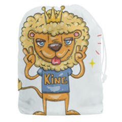 Animation-lion-animals-king-cool Drawstring Pouch (3xl) by 99art