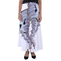 Tornado-twister-angry-comic Flared Maxi Skirt by 99art