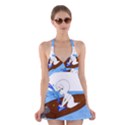 Spirit-boat-funny-comic-graphic Halter Dress Swimsuit  View1