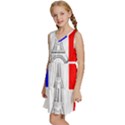 Eiffel-tower-france-flag-tower- Kids  Sleeveless Tiered Mini Dress View2