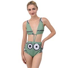 Cartoon-cute-frankenstein-halloween Tied Up Two Piece Swimsuit by 99art