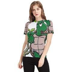 Amphibian-animal-cartoon-reptile Women s Short Sleeve Rash Guard by 99art